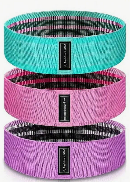 Premium 3-Pack Resistance Bands – Non-Slip Elastic Bands for Glutes, Legs, Strength Training, Yoga, Pilates & Full-Body Workouts