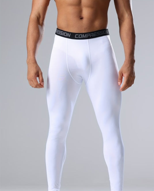 Quick-Dry Men’s Compression Leggings – High-Elasticity Breathable Performance Tights for Running & Training 💪