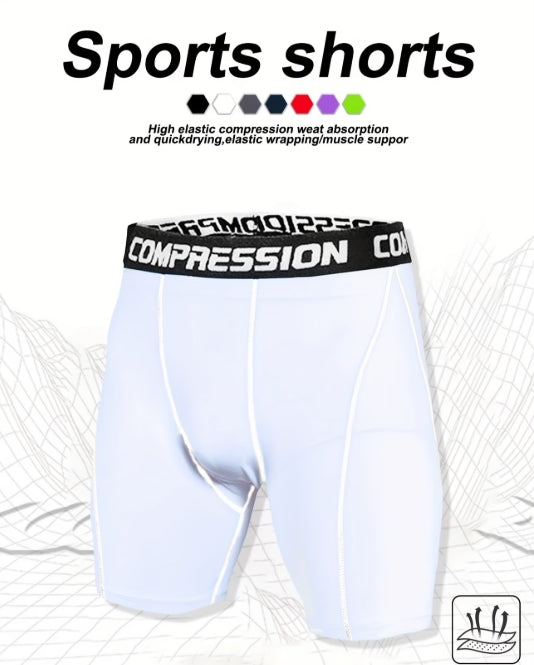 High-Elasticity Quick-Dry Men’s Compression Shorts – Breathable Performance Tights for Running & Training 💪