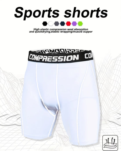 High-Elasticity Quick-Dry Men’s Compression Shorts – Breathable Performance Tights for Running & Training 💪