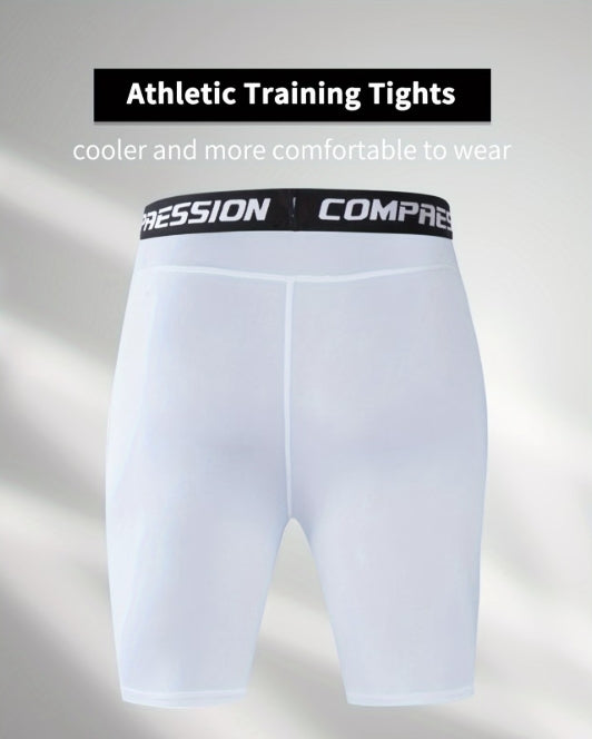 High-Elasticity Quick-Dry Men’s Compression Shorts – Breathable Performance Tights for Running & Training 💪