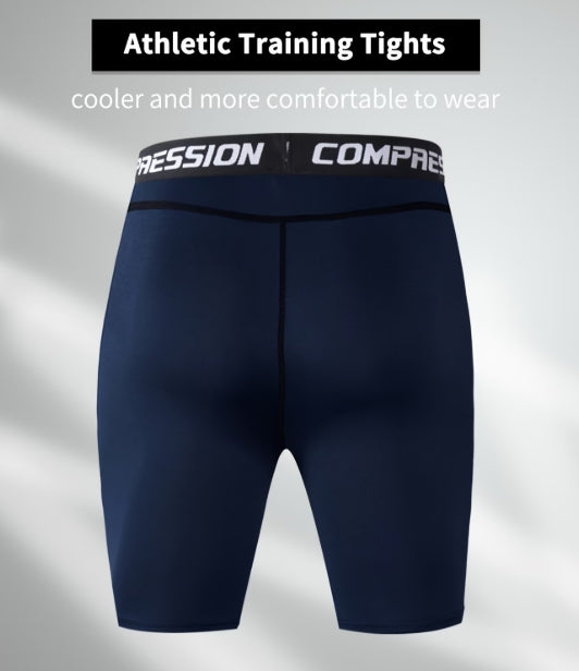 High-Elasticity Quick-Dry Men’s Compression Shorts – Breathable Performance Tights for Running & Training 💪