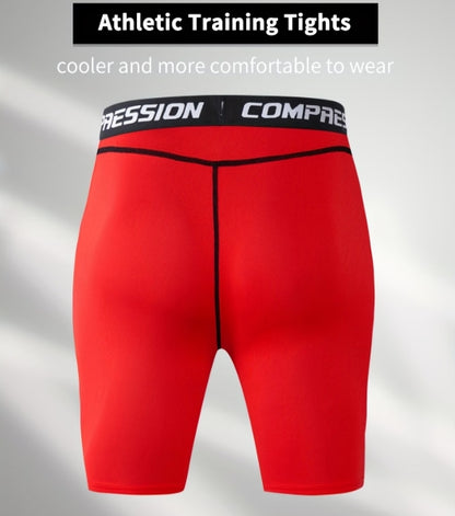 High-Elasticity Quick-Dry Men’s Compression Shorts – Breathable Performance Tights for Running & Training 💪