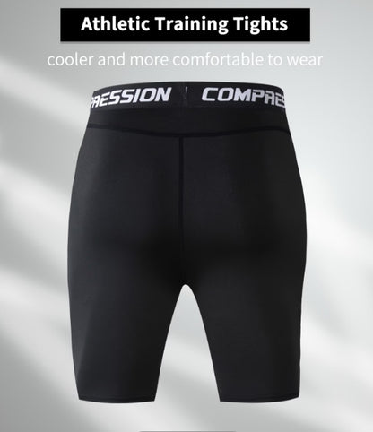 High-Elasticity Quick-Dry Men’s Compression Shorts – Breathable Performance Tights for Running & Training 💪