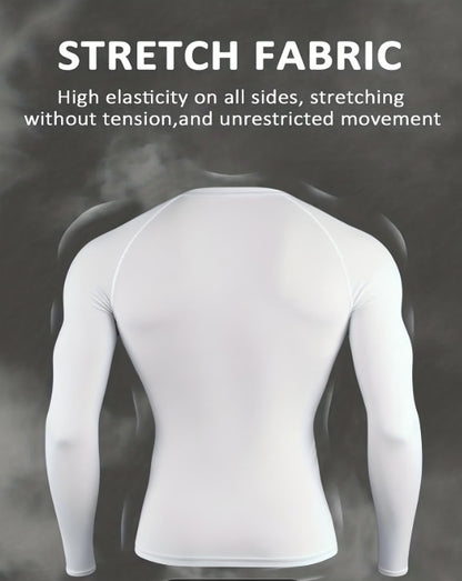 Men’s Long Sleeve Compression T-Shirt – High-Elasticity Athletic Fit for Training & Outdoor Sports 💪