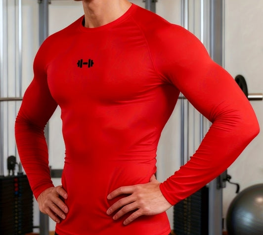 Men’s Long Sleeve Compression T-Shirt – High-Elasticity Athletic Fit for Training & Outdoor Sports 💪