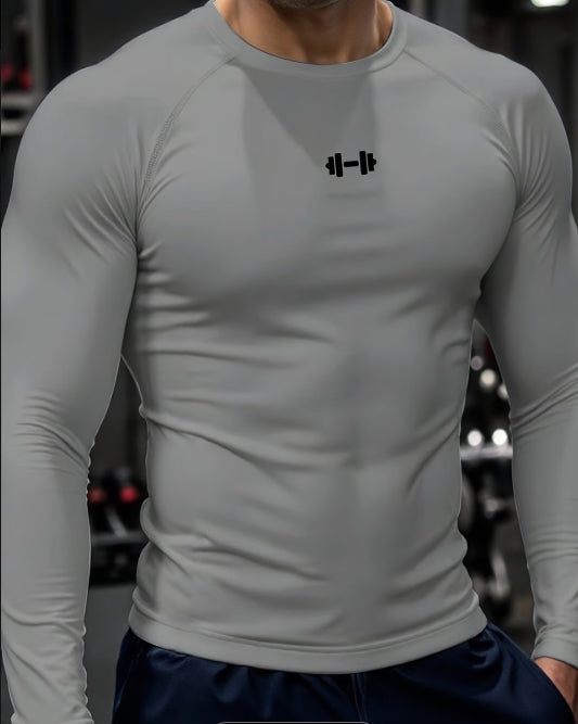 Men’s Long Sleeve Compression T-Shirt – High-Elasticity Athletic Fit for Training & Outdoor Sports 💪