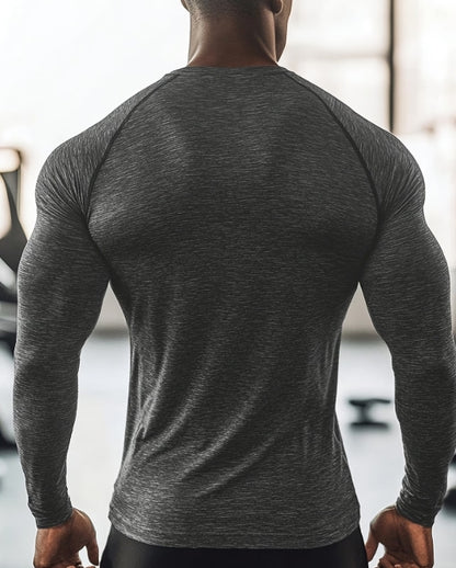Men’s Long Sleeve Compression T-Shirt – High-Elasticity Athletic Fit for Training & Outdoor Sports 💪